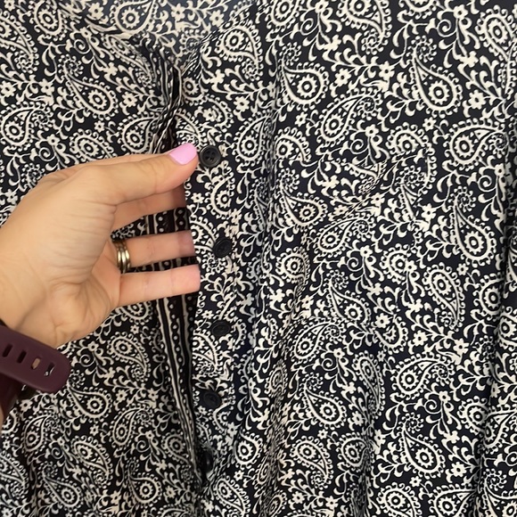 Loft Blue Paisley Romper Sz 10 EUC - Picture 3 of 8